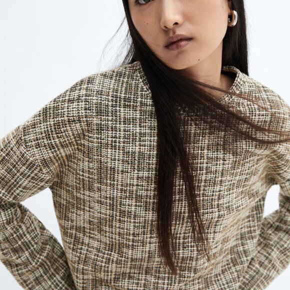 Mango Marbled Tweed Sweatshirt and Skirt 2-Piece Set/NWT/S - Picture 5 of 16